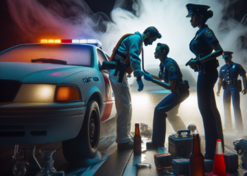 Politist de la Garda de Coasta prins conducand beat