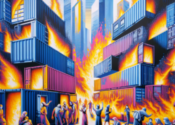 Bucuresti Incendiu la containere locuite de ucraineni VIDEO