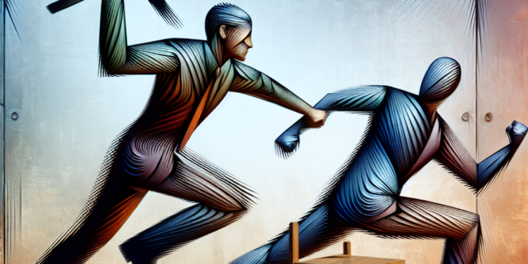 Incident violent Candidat atacat cu scaunul de rival VIDEO