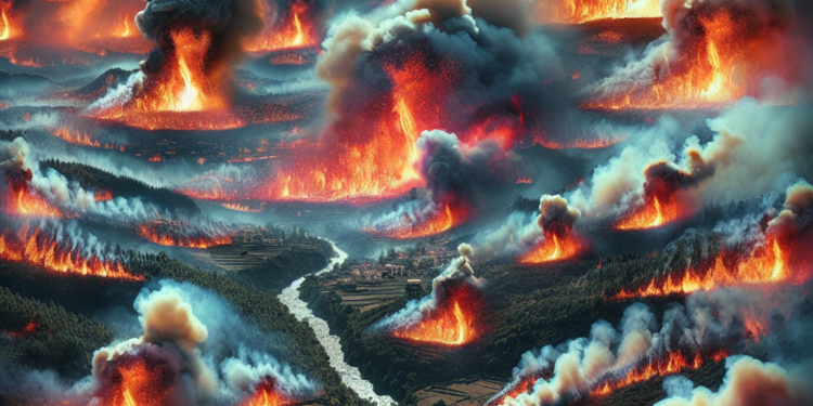 Peste 40 de incendii in nordul si centrul Portugaliei