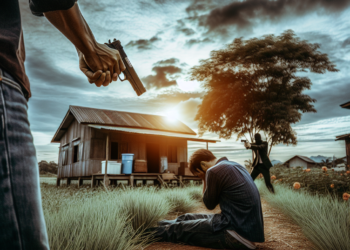 Barbatul a fost impuscat in fata casei in Ilfov