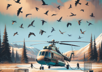 Elicopter privat retinut in Rusia pentru pus in pericol pasari rare