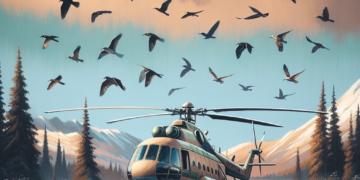 Elicopter privat retinut in Rusia pentru pus in pericol pasari rare