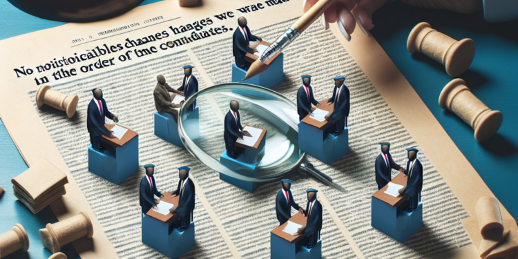 Nu s a remarcat nicio modificare a ordinii candidatilor