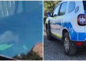 Politistii surprinsi dormind in fata casei