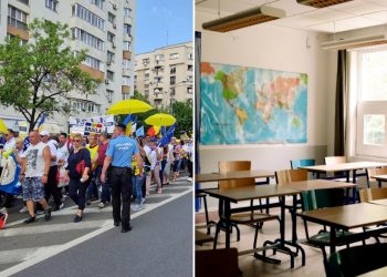 Haos in prima zi de scoala profesori protesteaza