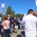 Protest la ArcelorMittal Hunedoara siderurgisti pe strada