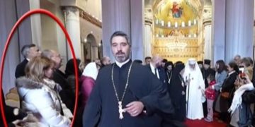 Imagini cu Florian Coldea la Sfintirea Catedralei Nationale