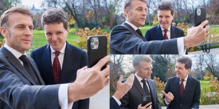Nicisor Dan il invata pe Macron limba romana VIDEO
