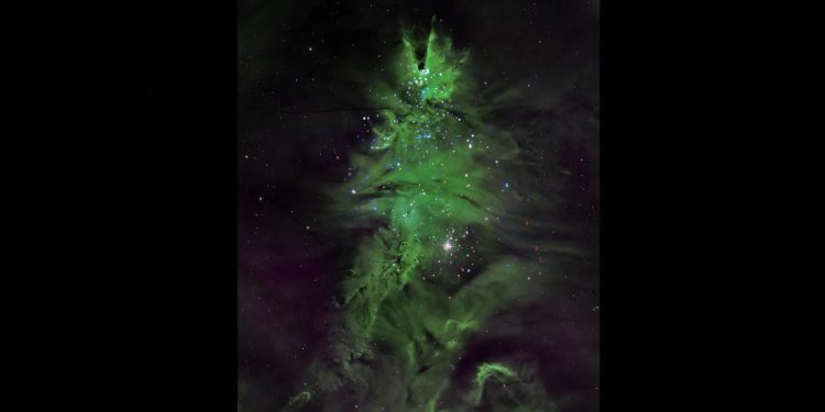 Noua fotografie cu Pomul Cosmic de Craciun NASA