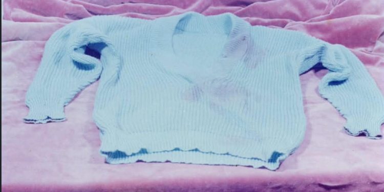 Povestea puloverului albastru cu pete de sange