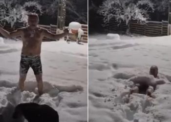 Fostul sef ANAF a facut baie in zapada