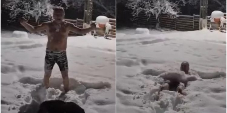 Fostul sef ANAF a facut baie in zapada