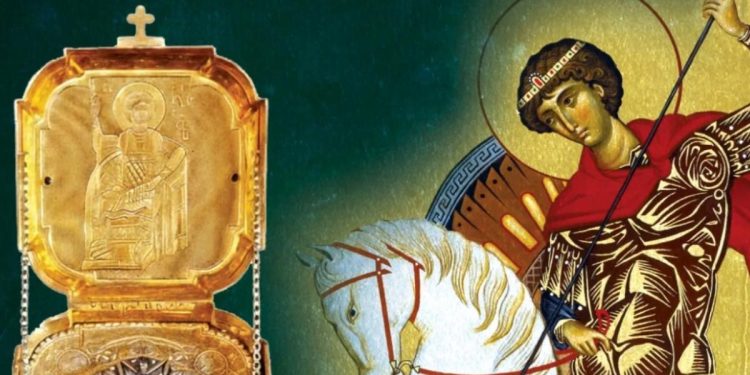 Capul Sfantului Gheorghe va fi adus pentru prima data in Romania din Muntele Athos Acolo unde vor fi