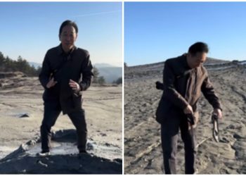 Pantoful meu a fost inghitit de noroi Imagini virale cu ambasadorul Japoniei la Vulcanii