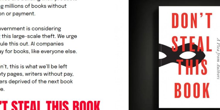 Protest impotriva inteligentei artificiale 10000 de scriitori au publicat o carte alba Singurul continut este lista cu