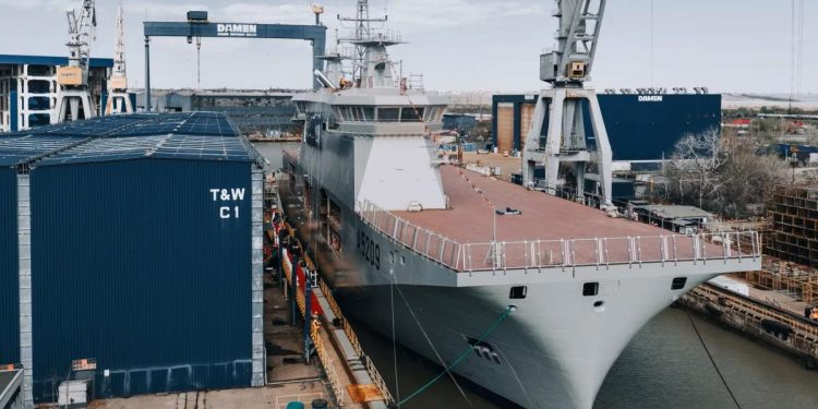 Prima nava portavion pentru drone din Europa a fost lansata pe apa in Romania